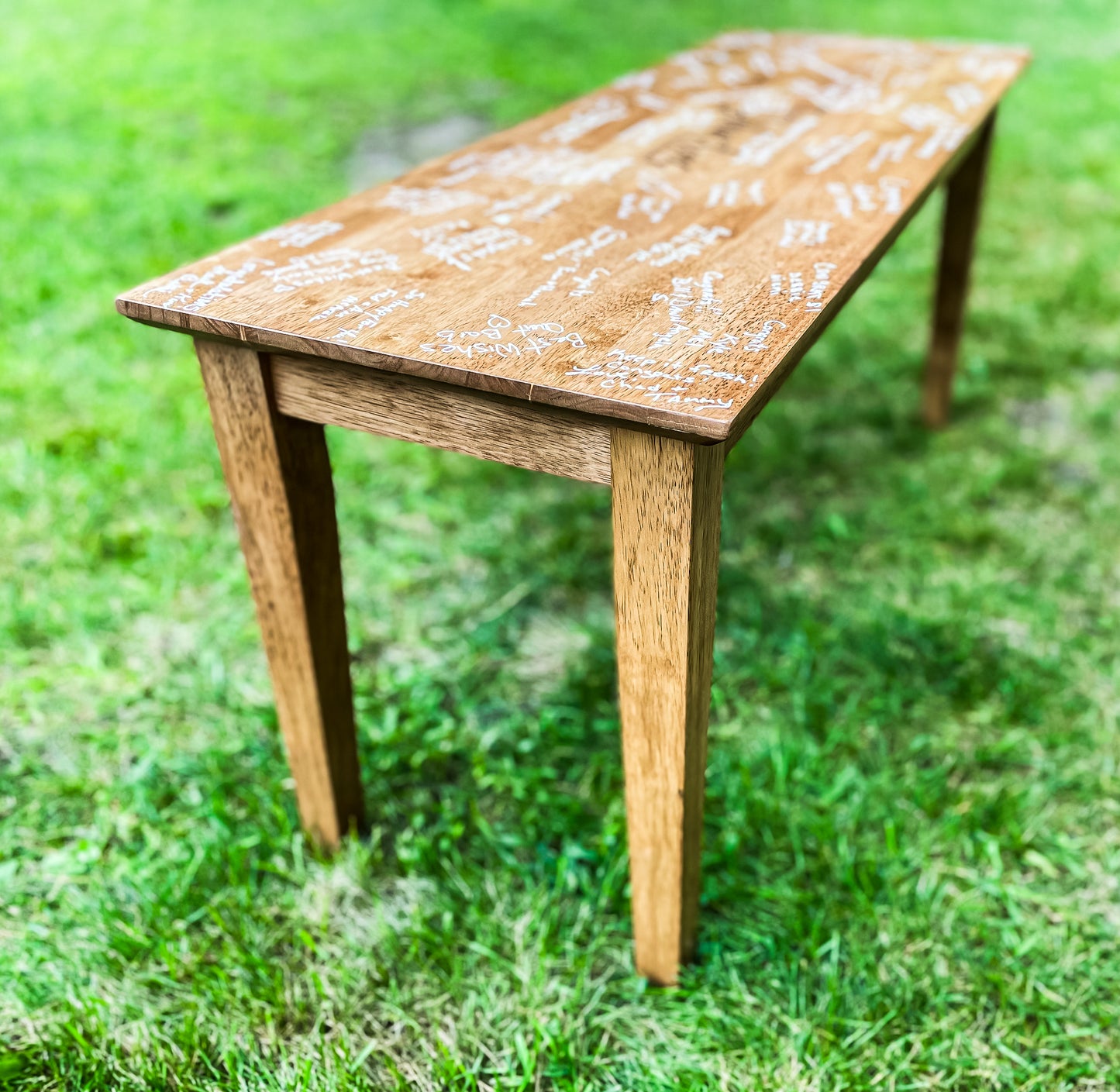 Engraved Shaker Style Bench